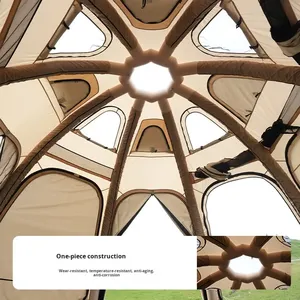 Tente Gonflable Ciel Étoilé en Polyester Coton 20' avec Double Couche de Ventilation, Porte Panoramique en TPU et Rideau pour Camping et Nuitée - Product Image 5