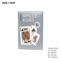 Cartes à Jouer Classiques Personnalisées OEM/ODM, Jeu de 54 Cartes, Dos Géométrique, Coins Arrondis, Finition Vernie, Tailles Personnalisées, Boîte en Papier