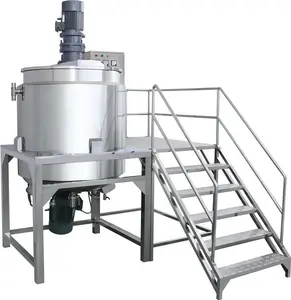 Homogenizer Tank Mengen Crème Jacketed Vloeibare Mixer Tank Verwarming Roestvrij Staal Mengen Tank Met Roerwerk Heater