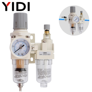 Régulateur de filtre YIDI AC2010-02 SMC, unité de préparation d'air à deux composants, raccord fileté G, <span class=keywords><strong>accessoires</strong></span> pneumatiques, 1 an - Product Image 2