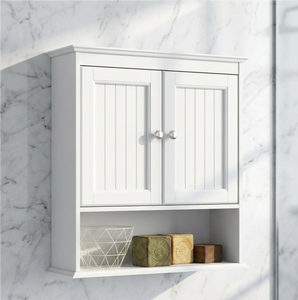 Meuble de salle de bain Mino Kesper, <span class=keywords><strong>armoire</strong></span> murale avec <span class=keywords><strong>2</strong></span> <span class=keywords><strong>portes</strong></span>, étagère ouverte, <span class=keywords><strong>armoire</strong></span> <span class=keywords><strong>à</strong></span> <span class=keywords><strong>pharmacie</strong></span> - Product Image 1