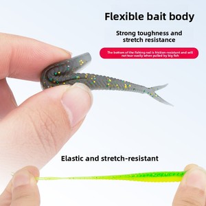 Ensemble de leurres de pêche à la <span class=keywords><strong>carpe</strong></span> transfrontaliers Comair appâts souples en plastique en gros appâts manivelle avec conception en spirale de queue de fourche pour la pêche en Amazonie - Product Image 3