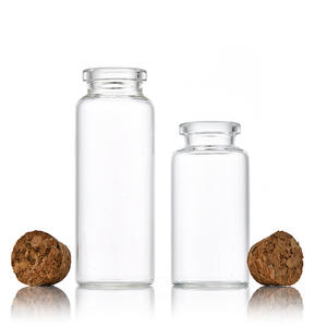 Bouteilles en verre de <span class=keywords><strong>30mm</strong></span> de diamètre pour décoration de fête de mariage, bouteilles à souhaits, tube pré-roulé transparent avec couvercle en liège - Product Image 1
