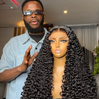Perruque bouclée birmane 5x5 HD Lace Closure en cheveux humains, densité 250%, sans colle, prête à porter, avec dentelle pré-coupée pour femmes noires