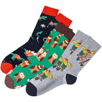 Chaussettes pour hommes Happy Funny Anime Business Socks Crazy Novelty Dress Crew Socks Animal Funky Gifts for Boy Dad Grandpa