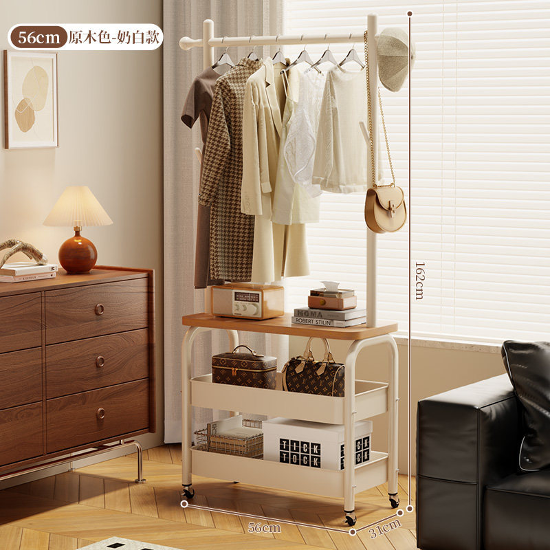 [Light-colored wood grain panel] 56cm - Natural wood color, off-white