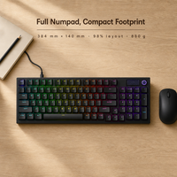 Original untuk G316 X 98 Tombol USB LED Display 8000 Hz Report Rate Hot Swappable ABS Keycap Wired Mechanical Gaming Desktop