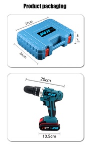 KM Precio al por mayor Batería recargable Taladro eléctrico de impacto de 13mm Taladro percutor eléctrico con mango - Product Image 6