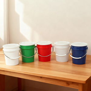 고품질 소형 버킷 도매 소형 플라스틱 두꺼운 플라스틱 양동이 뚜껑 포함 400ML - Product Image 1
