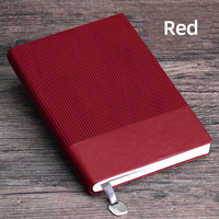 Carnet de notes professionnel A5 personnalisé avec logo, couverture en cuir imprimée à rayures, organiseur simple pour enregistrement de réunions, cadeaux de réunion en tissu