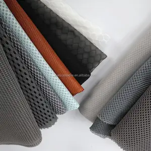 Mais novo Popular 100% Poliéster Soft Diamond Design Air Mesh 3D Malha Spacer Mesh Tecido Sandwich Mesh Tecido