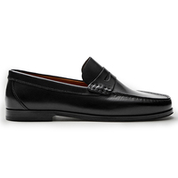 Mocassins Homme Vintage en Cuir de Veau Premium, Faits Main, Résistants, Noirs, Véritable Cuir Décontracté