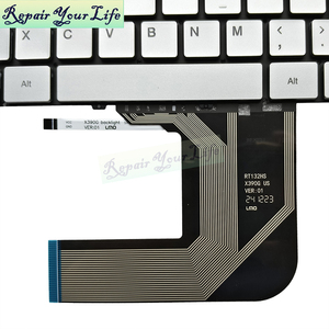 Teclado Retroiluminado Plateado para Portátil en Inglés Estadounidense para <span class=keywords><strong>BMAX</strong></span> MaxBook <span class=keywords><strong>Y13</strong></span> 13.3 MB30010010 XK-HS205 RT132HS X390G, Nuevo y en Oferta - Product Image 5