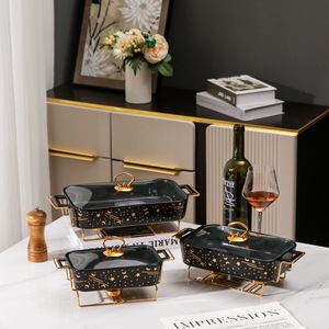 <span class=keywords><strong>Plat</strong></span> à gratin en céramique 13,5 onces, soupière, réchaud, ensemble de pots à <span class=keywords><strong>fondue</strong></span> de 6 pouces, bols et soupières de service - Product Image 5