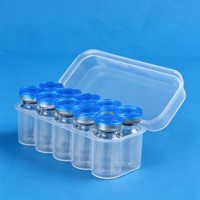 Boîtes d'échantillonnage rectangulaires en plastique PP Xilin de qualité professionnelle, 7 ml, avec couvercles, lot de 10 flacons transparents pour poudres lyophilisées