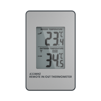 Thermomètre sans fil avec écran LCD, enregistreur de température, ABS, indice de protection IP65, température intérieure/extérieure, icône de tendance de la température, 1 an
