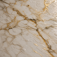 Dalle en pierre frittée Artistic Gilded Years 1600x3200mm, pierre frittée de luxe en porcelaine pour murs et sols de villa