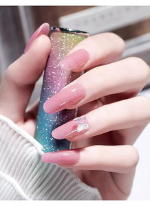 Kit d'extension d'ongles en polygel lumineux 15 ml, sans papier, gel cristal à construction rapide pour salon de manucure - Product Image 5