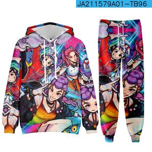 Nouvel ensemble de survêtements K-POP personnalisé Demon Hunters : sweat à capuche imprimé et pantalon de survêtement - Product Image 2