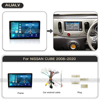 Aijia Échantillon Supporté Fournisseur Cadre LHD RHD Pour 10in Beige Nissan Cube 2008-2020 Android Cable Harness RCA Car Accessories