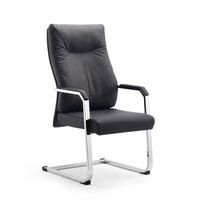 Chaise de bureau de luxe en cuir PU, chaise d'invité VIP en cuir, chaise de salon, chaise de direction, chaise de réception, chaise cantilever pour visiteurs