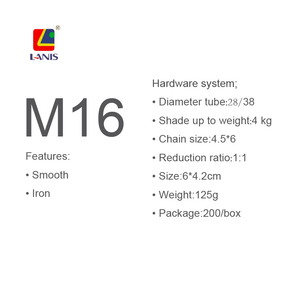 LANIS <span class=keywords><strong>M16</strong></span> - Accessoires pour stores enrouleurs manuels zébrés - Mécanisme de rideau à enrouleur pour la maison et le bureau - Product Image 2