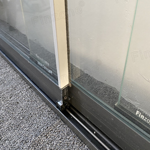 Fancy <strong>aluminum</strong> frameless sliding glass <strong>partition</strong> Finzone <strong>wall</strong> for office tempered glass or laminated tempered glass - Product Image 3