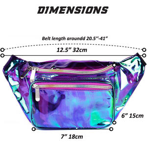 Logotipo personalizado impreso transparente señoras hombres chica moda cinturón mujeres holográfica <span class=keywords><strong>riñonera</strong></span> al por mayor viaje deporte riñoneras - Product Image 4