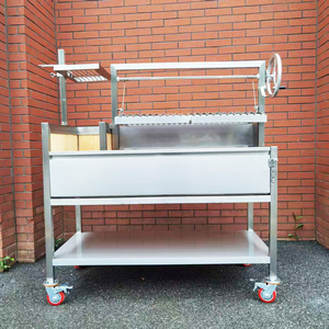 <span class=keywords><strong>Parrilla</strong></span> Argentina/Santa María/Asado de 53 pulgadas con sistema de elevación de trinquete y púas de carbón de leña, ladrillos refractarios de acero inoxidable GK1340CL - Product Image 2