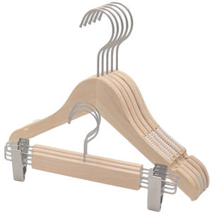 Cintre en bois couleur bois naturel sans laque, cintre en bois massif de haute qualité, cintre en bois pour <span class=keywords><strong>magasin</strong></span> de vêtements pour hommes et femmes, cintre en bois personnalisé LOLG - Product Image 2