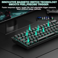 Clavier de jeu AULA MINI60 HE Pro 60% à effet Hall magnétique, 8K Polling, RT 0,01 mm, Tri-mode, RGB, PBT, touches latérales imprimées