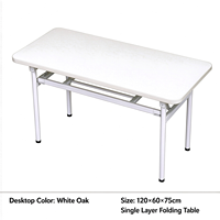 Bureau Minimaliste en Bois Grainé, Table d'Écriture Rectangulaire Moderne en MDF pour la Maison et le Bureau
