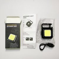 Pembuka Botol Portabel Lampu Kemah Luar Ruangan Lampu Senter LED COB Gantungan Kunci Mini Isi Ulang USB