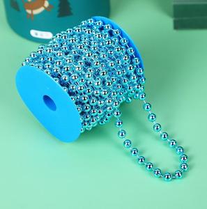 Manik-manik Terhubung 8mm Baru, 10m/gulung, Rantai Dekoratif Lapis Plastik untuk Natal, Pesta Ulang Tahun, Wisuda, Cantik - Product Image 5