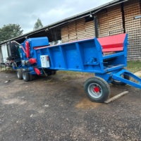 Broyeur de bois à tambour CE avec moteur et engrenages, machine industrielle pour branches d'arbres, biomasse, sciure de bois, combustible, capacité 3-40T