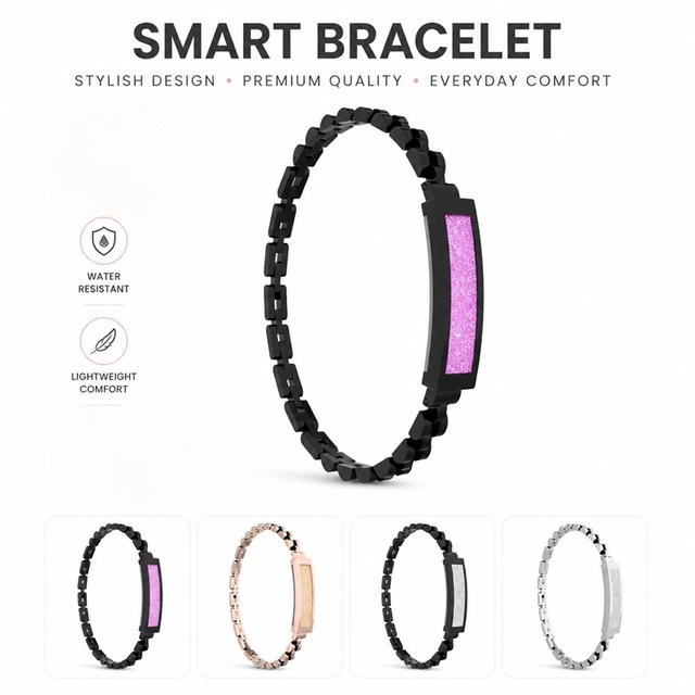 Smart Bracelets Watch Bands IP68 Waterproof Zinc Alloy AI Sleep Insights Health Monitoring Fitness Tracker APP Control Portable