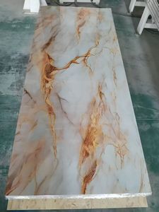 Panel de Pared Interior de <span class=keywords><strong>PVC</strong></span> con Aspecto de Mármol, con Recubrimiento UV, Impermeable, Servicio de Corte Personalizado de Tamaño y Color, Ligero y No Tóxico - Product Image 3