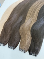 Extensions de cheveux humains de qualité professionnelle pour salon, ultra-fines, Genius Weft, extensions de cheveux humains Premium Double Drawn Genius Weft