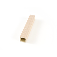Tubo Cuadrado de WPC Personalizado al por Mayor - Madera Decorativa Impermeable y Ecológica para Interiores/Exteriores para Escuelas, Almacenes, Salas de Estar 3D