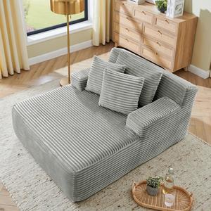 Sofá Seccional Moderno Minimalista de Terciopelo, Estilo Lujo Ligero, con Plumas, Tipo Big Mac, Empacado al Vacío y Comprimido, para Villa - Product Image 3