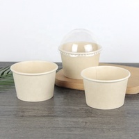 Tasse en papier jetable écologique, 10 pièces, 4oz 6oz 8oz 12oz 16oz 20oz 26oz, pour la crème glacée, le yaourt et les aliments froids faits par Double doublure en PLA