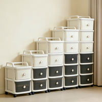 ShenYu L Commode de rangement en plastique pour chambre à coucher, chariot de rangement à tiroirs, table de chevet de type tiroir