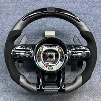 Volant en cuir et fibre de carbone pour Mercedes-Benz GLC GLE450 C63 C450 E63 W176 W204 W205 W213 W218 A250 AMG Accessoires de voiture