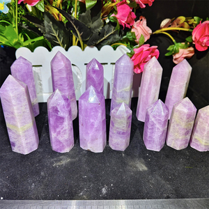 6-10cm vendita calda naturale Reiki cristallo curativo pietre viola <span class=keywords><strong>Kunzite</strong></span> punto torre per la decorazione - Product Image 1