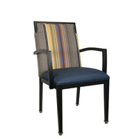 Chaise empilable de haute qualité, design moderne imitation bois, fauteuil en aluminium pour hôtel, maison de retraite