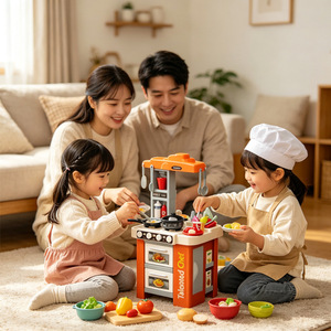 Juego de Cocina de Juguete de Plástico de 73CM con Simulación de Rociado y Fregadero para Niñas - Product Image 5