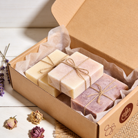 Boîte d'expédition postale durable en carton ondulé avec logo personnalisé, pelliculage mat, pour savons et bougies