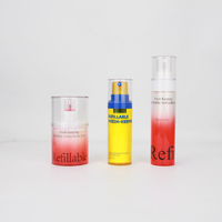 Flacon en plastique à double paroi de 50 ml pour soins de la peau - Contenant rechargeable pour lotion et crème pour le visage avec pompe