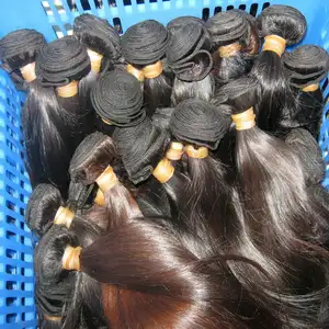 Paket kutikula rambut manusia virgin lurus India coklat tua grosir Jarak Bebas 5 buah/lot