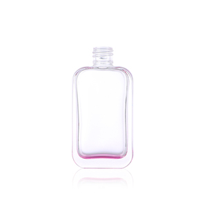 Luxury Cosmetic Packaging Thick Bottom 30ml 60ml Flat Square Purple Clear Serum <b>Bottle</b> Essential Oil Glass White <b>Dropper</b> <b>Bottle</b> - Product Image 5